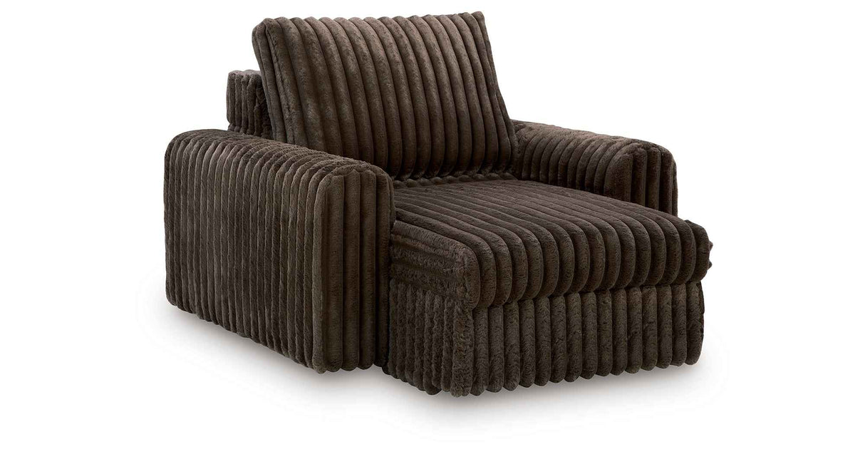 HamlinBay Chocolate Power Gliding Chaise by Ashley at Eve Furniture