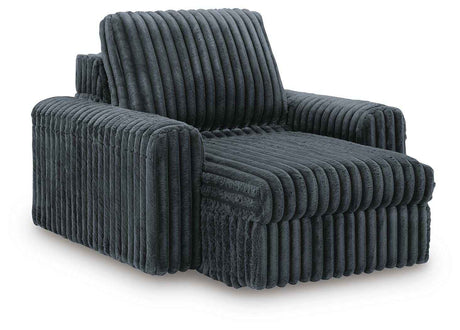 HamlinBay Gunmetal Power Gliding Chaise by Ashley at Eve Furniture