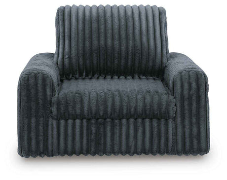 HamlinBay Gunmetal Power Gliding Chaise by Ashley at Eve Furniture