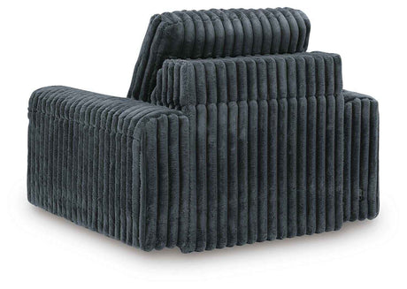 HamlinBay Gunmetal Power Gliding Chaise by Ashley at Eve Furniture
