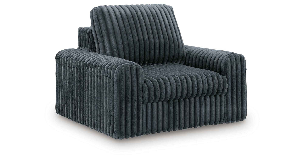 HamlinBay Gunmetal Power Gliding Chaise by Ashley at Eve Furniture