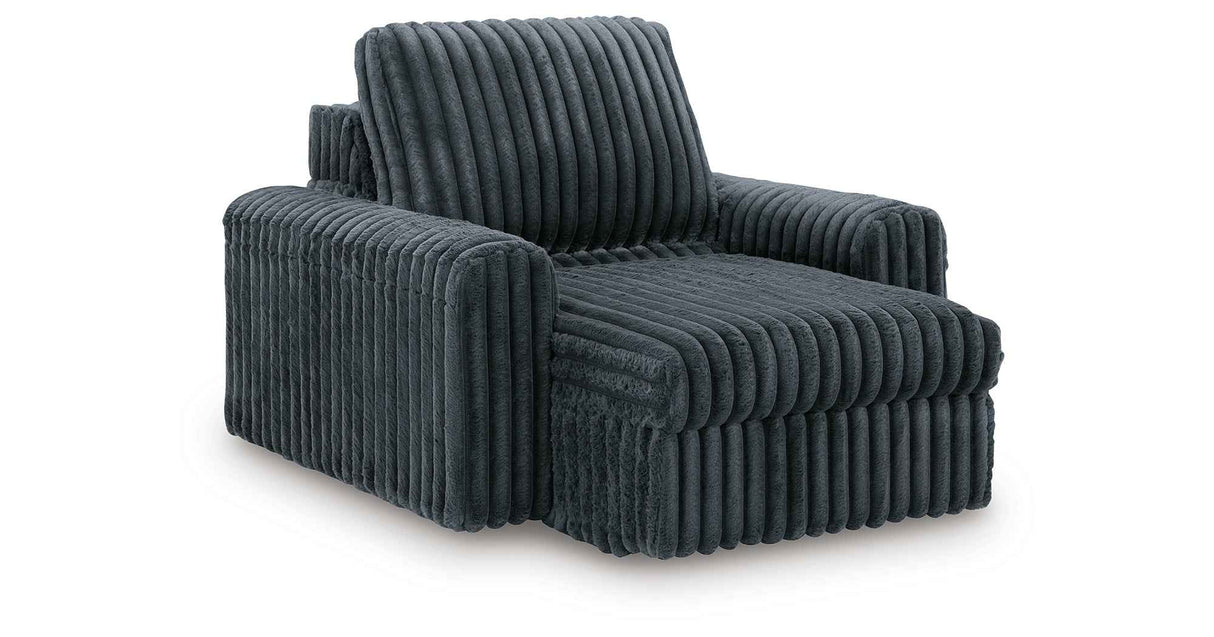 HamlinBay Gunmetal Power Gliding Chaise by Ashley at Eve Furniture