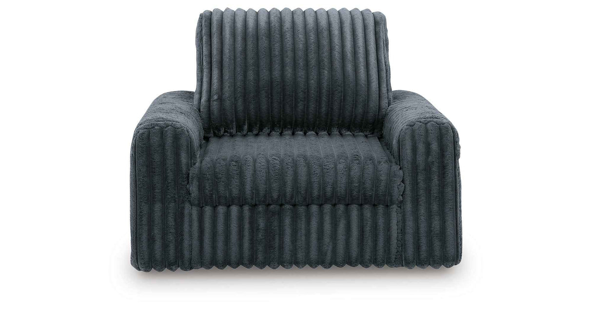 HamlinBay Gunmetal Power Gliding Chaise by Ashley at Eve Furniture