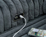 HamlinBay Gunmetal Power Gliding Chaise by Ashley at Eve Furniture