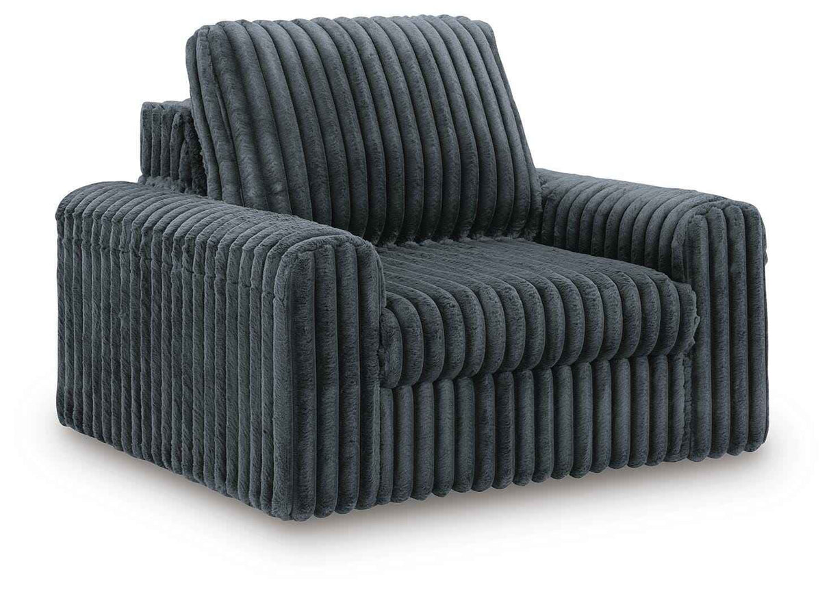 HamlinBay Gunmetal Power Gliding Chaise by Ashley at Eve Furniture