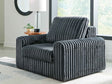 HamlinBay Gunmetal Power Gliding Chaise by Ashley at Eve Furniture