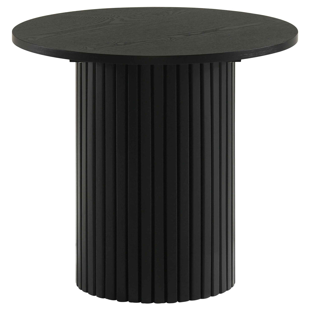 Hamlyn Black 2-piece Round Fluted Coffee and End Table Set by Coaster at Eve Furniture