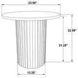 Hamlyn Black 2-piece Round Fluted Coffee and End Table Set by Coaster at Eve Furniture