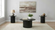 Hamlyn Black 3-piece Round Fluted Coffee and End Table Set by Coaster at Eve Furniture