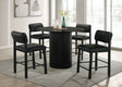 Hamlyn Black 5-piece Round Wood Counter Height Dining Set by Coaster at Eve Furniture