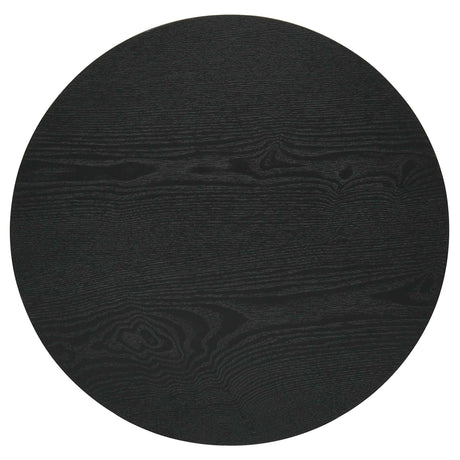 Hamlyn Black Round Fluted Occasional Side End Table by Coaster at Eve Furniture