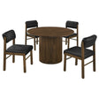 Hamlyn Black/Walnut 5-piece Round Wood Dining Set by Coaster at Eve Furniture