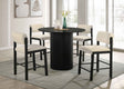 Hamlyn Cream/Black 5-piece Round Wood Counter Height Dining Set by Coaster at Eve Furniture