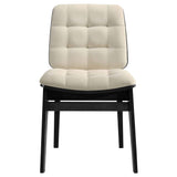 Hamlyn Cream/Black 5-piece Round Wood Dining Set by Coaster at Eve Furniture