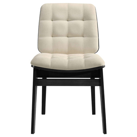Hamlyn Cream/Black 5-piece Round Wood Dining Set by Coaster at Eve Furniture