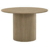 Hamlyn Cream/Natural Oak 5-piece Round Wood Dining Set by Coaster at Eve Furniture