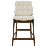 Hamlyn Cream/Walnut 5-piece Round Wood Counter Height Dining Set by Coaster at Eve Furniture