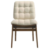 Hamlyn Cream/Walnut 5-piece Round Wood Dining Set by Coaster at Eve Furniture