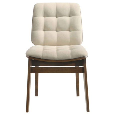 Hamlyn Cream/Walnut 5-piece Round Wood Dining Set by Coaster at Eve Furniture