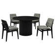 Hamlyn Grey/Black 5-piece Round Wood Dining Set by Coaster at Eve Furniture