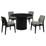 Hamlyn Grey/Black 5-piece Round Wood Dining Set by Coaster at Eve Furniture