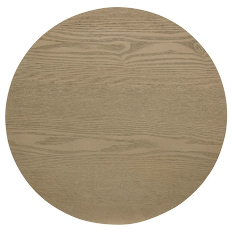 Hamlyn Natural Oak 2-piece Round Fluted Coffee and End Table Set by Coaster at Eve Furniture