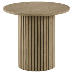 Hamlyn Natural Oak 43-inch Round Wood Counter Height Dining Table by Coaster at Eve Furniture