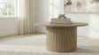 Hamlyn Natural Oak Round Fluted Occasional Cocktail Coffee Table by Coaster at Eve Furniture