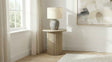 Hamlyn Natural Oak Round Fluted Occasional Side End Table by Coaster at Eve Furniture