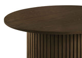 Hamlyn Walnut 3-piece Round Fluted Coffee and End Table Set by Coaster at Eve Furniture