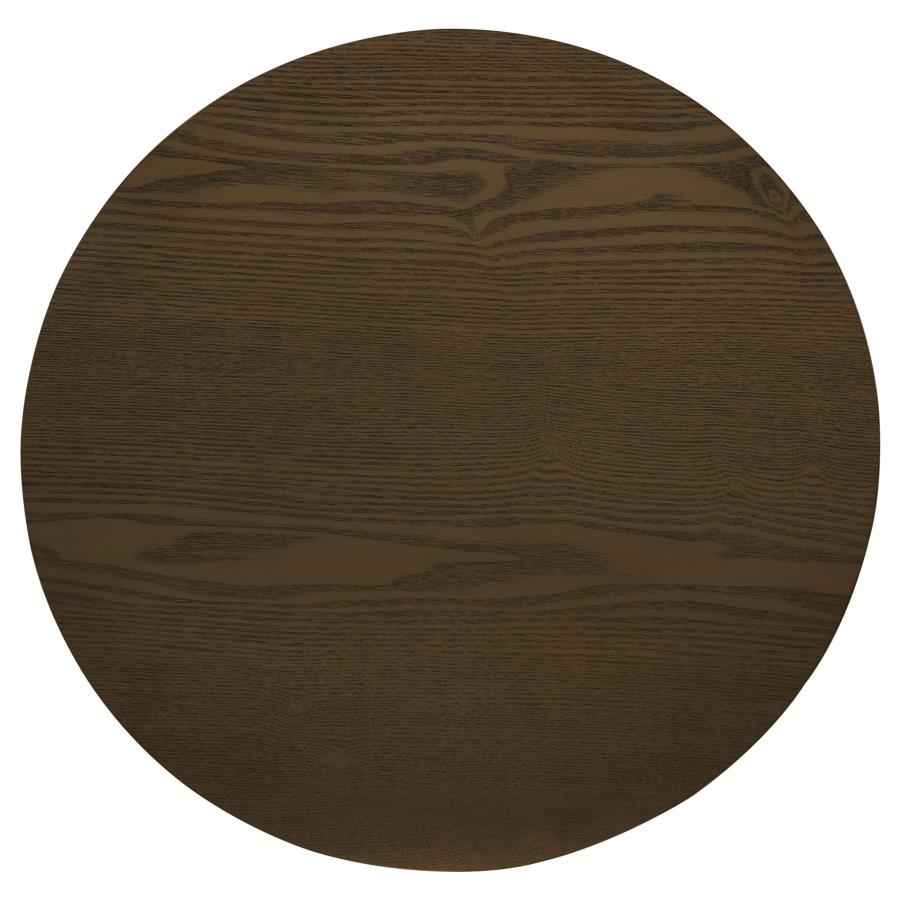 Hamlyn Walnut Round Fluted Occasional Side End Table by Coaster at Eve Furniture