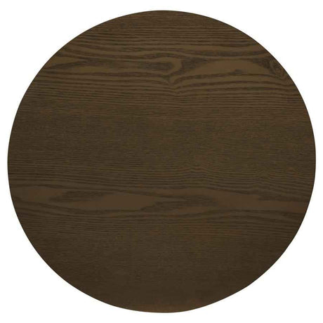 Hamlyn Walnut Round Fluted Occasional Side End Table by Coaster at Eve Furniture