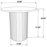 Hamlyn Walnut Round Fluted Occasional Side End Table by Coaster at Eve Furniture