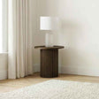Hamlyn Walnut Round Fluted Occasional Side End Table by Coaster at Eve Furniture