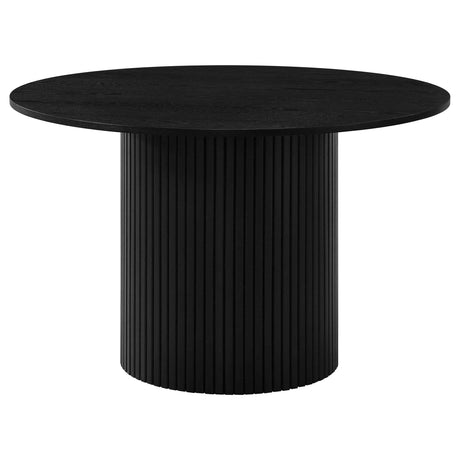 Hamlyn Wheat/Black 5-piece Round Wood Dining Set by Coaster at Eve Furniture