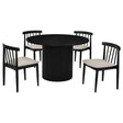 Hamlyn Wheat/Black 5-piece Round Wood Dining Set by Coaster at Eve Furniture