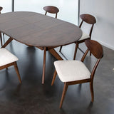 Hammel Rich Walnut 7-Piece Dining Room Set by Furniture of America at Eve Furniture
