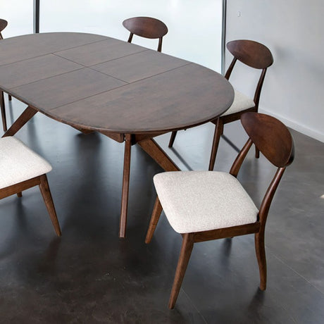 Hammel Rich Walnut 7-Piece Dining Room Set by Furniture of America at Eve Furniture