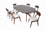 Hammel Rich Walnut 7-Piece Dining Room Set by Furniture of America at Eve Furniture