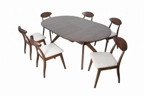 Hammel Rich Walnut 7-Piece Dining Room Set by Furniture of America at Eve Furniture