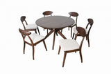 Hammel Rich Walnut 7-Piece Dining Room Set by Furniture of America at Eve Furniture