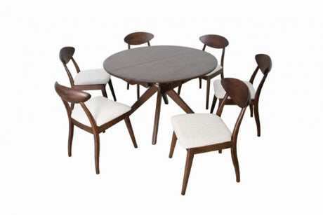 Hammel Rich Walnut 7-Piece Dining Room Set by Furniture of America at Eve Furniture