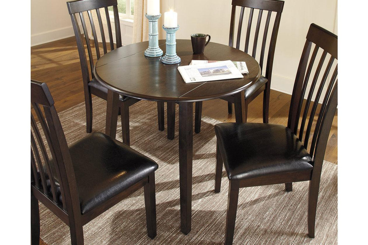 Hammis Dark Brown Dining Drop Leaf Table by Ashley at Eve Furniture