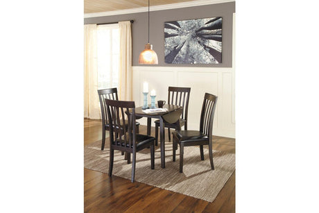 Hammis Dark Brown Dining Drop Leaf Table by Ashley at Eve Furniture