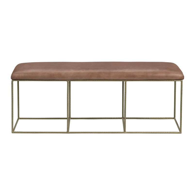 Hammond Brown/Gold Bench by Crestview at Eve Furniture
