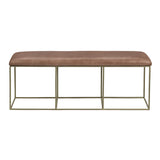 Hammond Brown/Gold Bench by Crestview at Eve Furniture