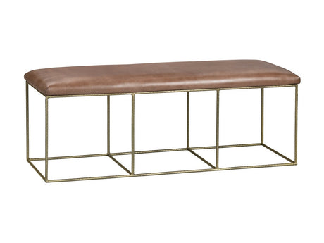 Hammond Brown/Gold Bench by Crestview at Eve Furniture