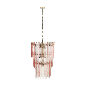 Hampshire Pink Acrylic 3-Tier Chandelier by TOV Furniture at Eve Furniture