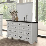 Hampstead White/Dark Brown 4-Piece Queen Bedroom Set by Furniture of America at Eve Furniture
