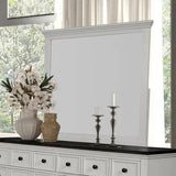 Hampstead White/Dark Brown 4-Piece Queen Bedroom Set by Furniture of America at Eve Furniture